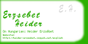 erzsebet heider business card